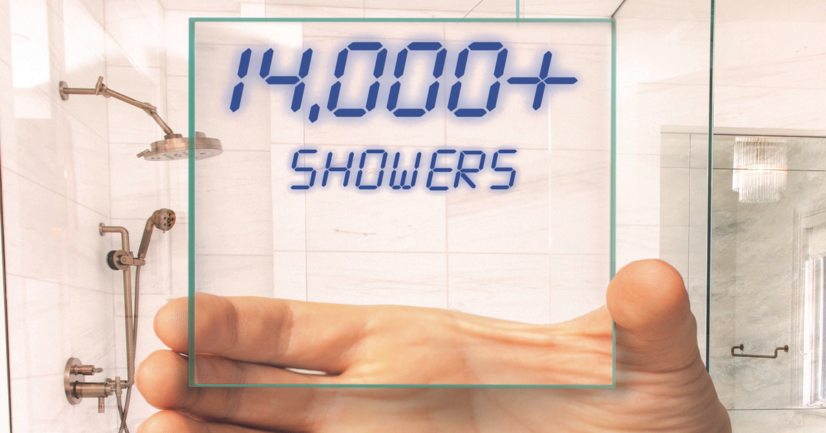 Long-Lasting Transparent Shower Glass