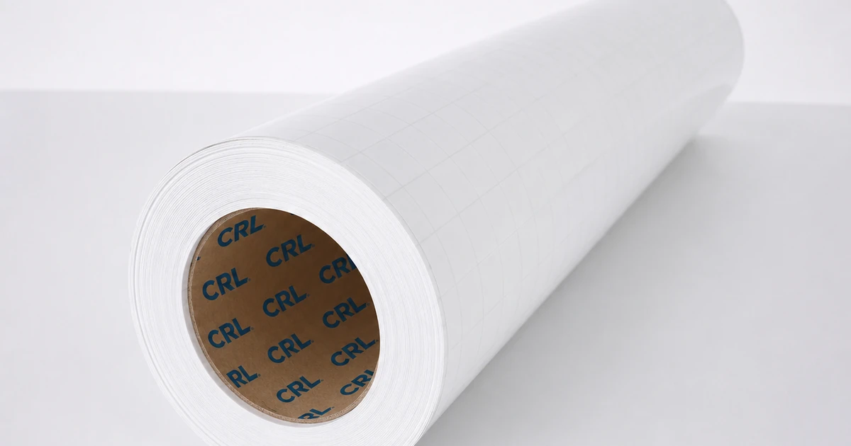 Roll of CR Laurence Emergency Glass Repair Film on a white surface